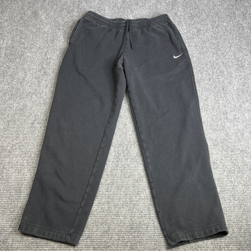 Nike Mens Fleece Sweatpants Black Straight Leg XL 404465-010